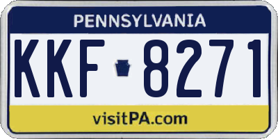 PA license plate KKF8271
