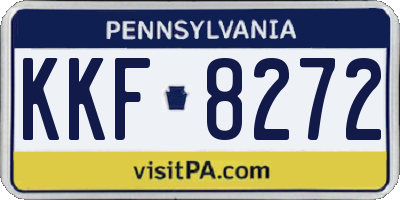 PA license plate KKF8272