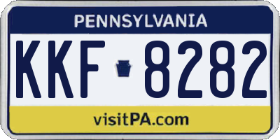 PA license plate KKF8282