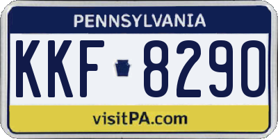 PA license plate KKF8290