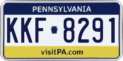PA license plate KKF8291