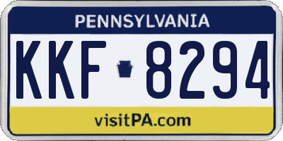 PA license plate KKF8294