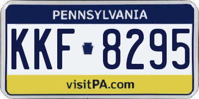PA license plate KKF8295