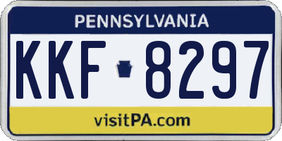PA license plate KKF8297