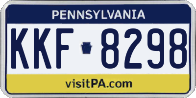 PA license plate KKF8298