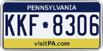 PA license plate KKF8306
