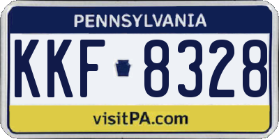 PA license plate KKF8328