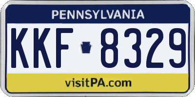 PA license plate KKF8329