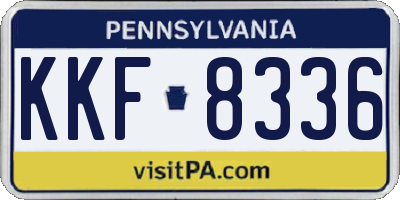 PA license plate KKF8336