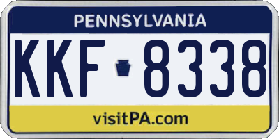 PA license plate KKF8338