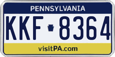 PA license plate KKF8364