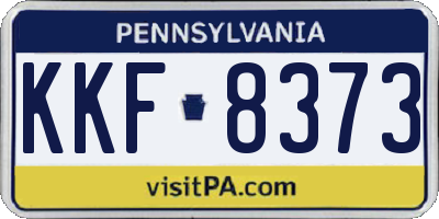 PA license plate KKF8373