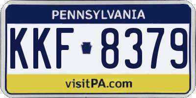 PA license plate KKF8379