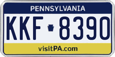 PA license plate KKF8390