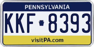 PA license plate KKF8393
