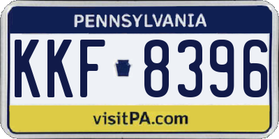 PA license plate KKF8396