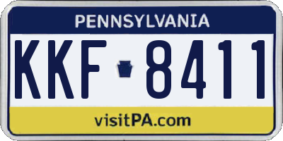 PA license plate KKF8411