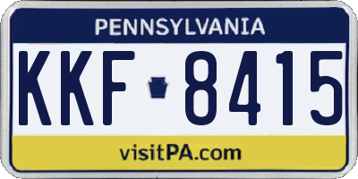PA license plate KKF8415