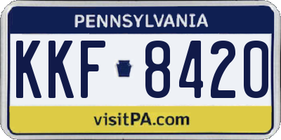 PA license plate KKF8420