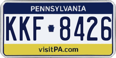 PA license plate KKF8426