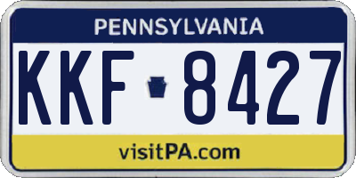 PA license plate KKF8427