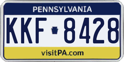 PA license plate KKF8428