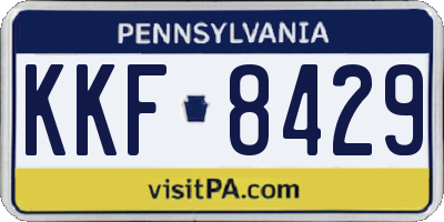 PA license plate KKF8429