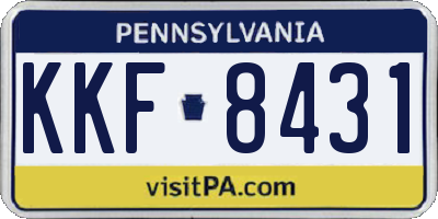PA license plate KKF8431