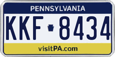 PA license plate KKF8434