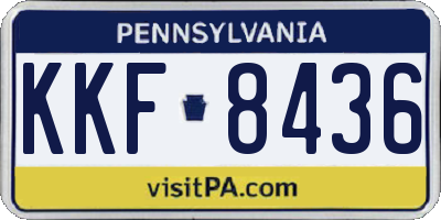 PA license plate KKF8436