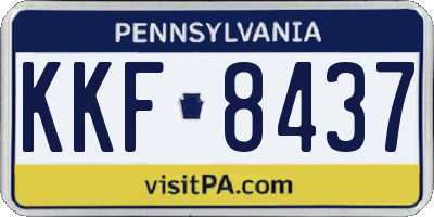 PA license plate KKF8437