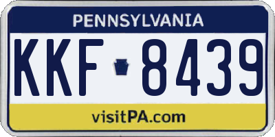 PA license plate KKF8439