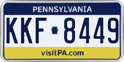 PA license plate KKF8449