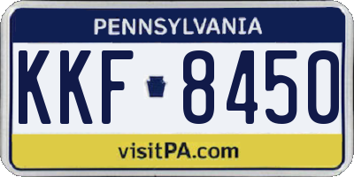 PA license plate KKF8450