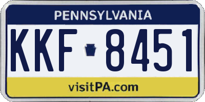PA license plate KKF8451