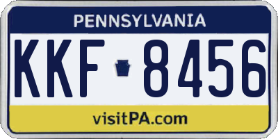 PA license plate KKF8456
