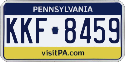PA license plate KKF8459