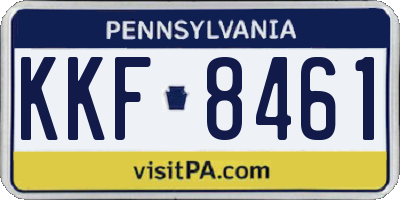PA license plate KKF8461