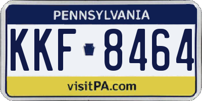 PA license plate KKF8464