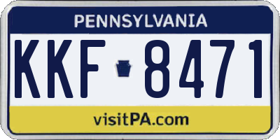 PA license plate KKF8471