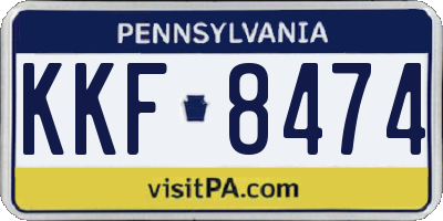 PA license plate KKF8474