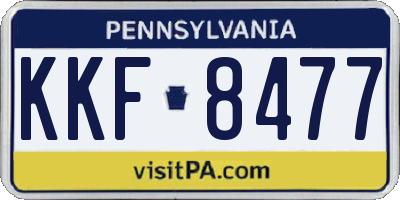 PA license plate KKF8477