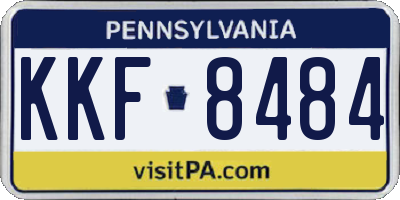 PA license plate KKF8484