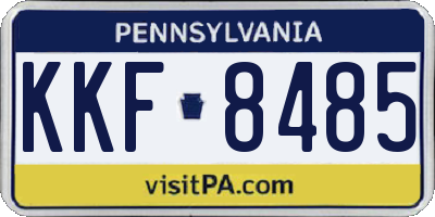 PA license plate KKF8485