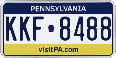 PA license plate KKF8488