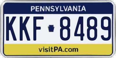 PA license plate KKF8489