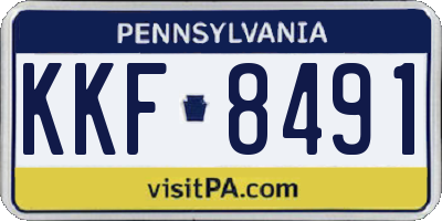 PA license plate KKF8491