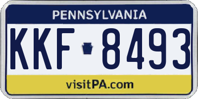 PA license plate KKF8493