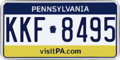 PA license plate KKF8495