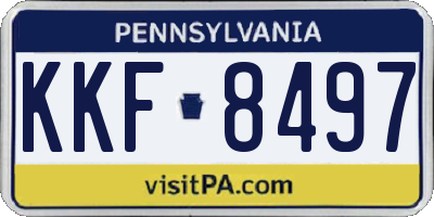PA license plate KKF8497